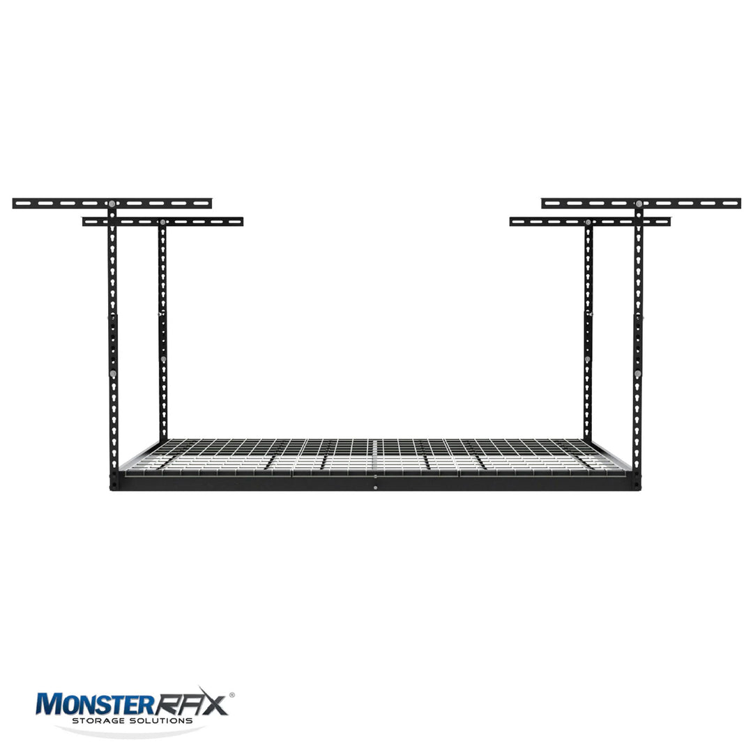 MonsterRax 4' x 6' Overhead Garage Storage Rack Holds 500 lbs, White (Open Box) - VMInnovations