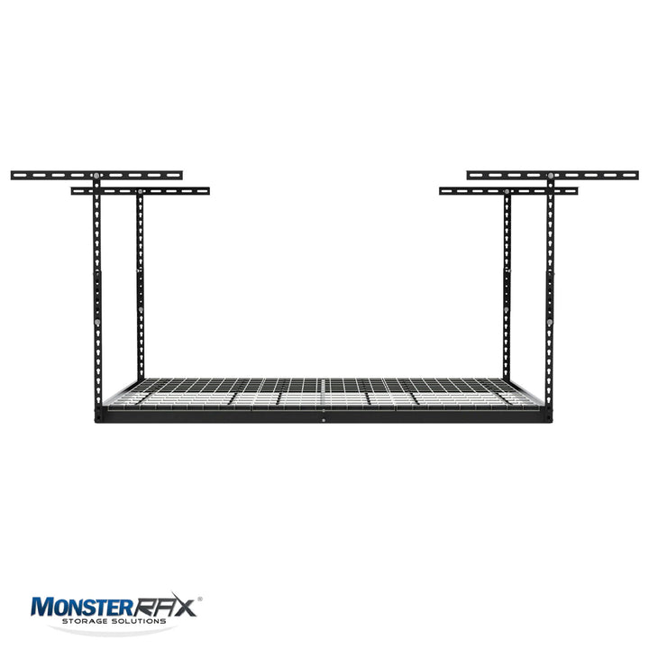 MonsterRax 4' x 6' Overhead Garage Storage Rack Holds 500 lbs, White (Open Box) - VMInnovations