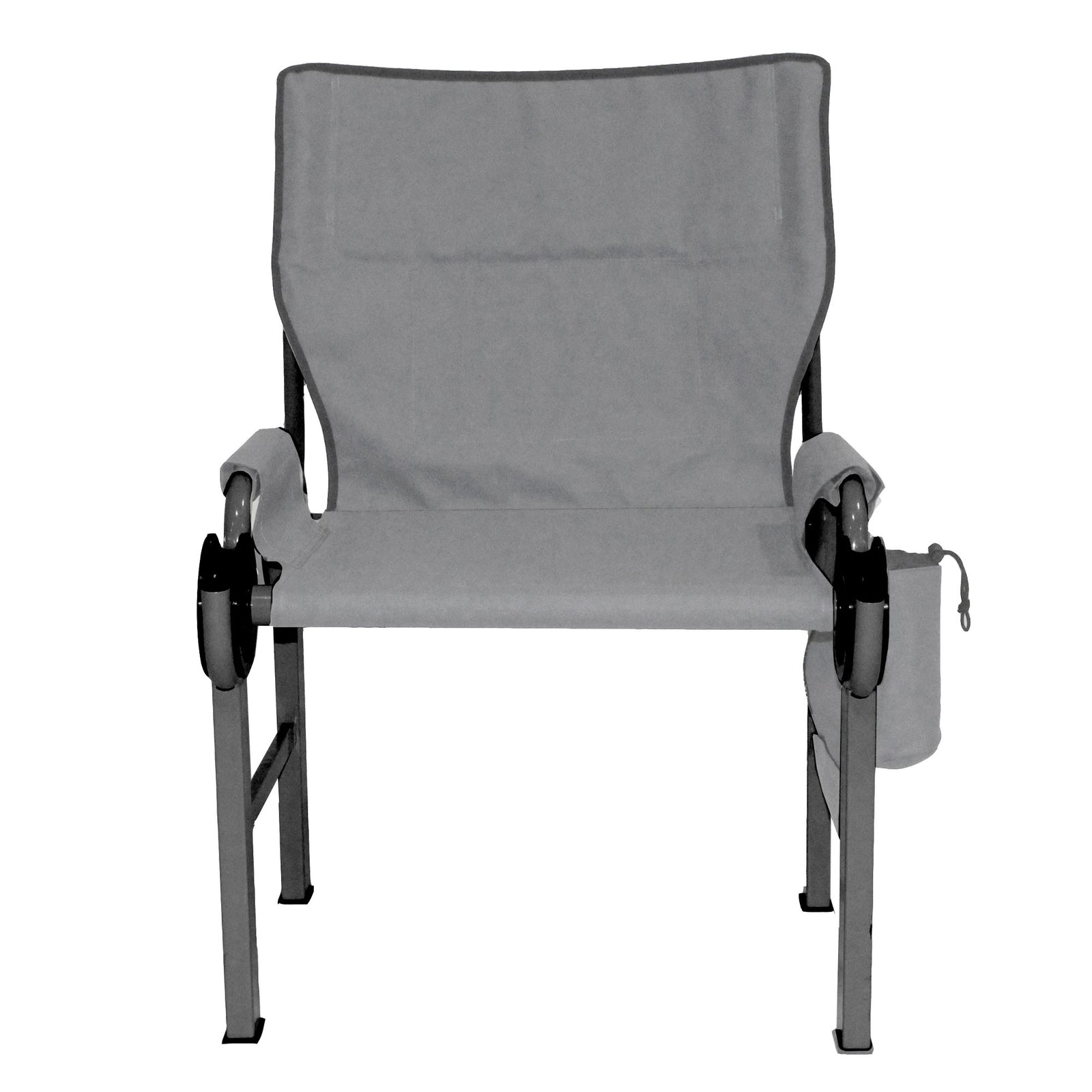 Disc-O-Bed Outfitter Disc-Chair with Compartments for Outdoor Camping, Grey - VMInnovations