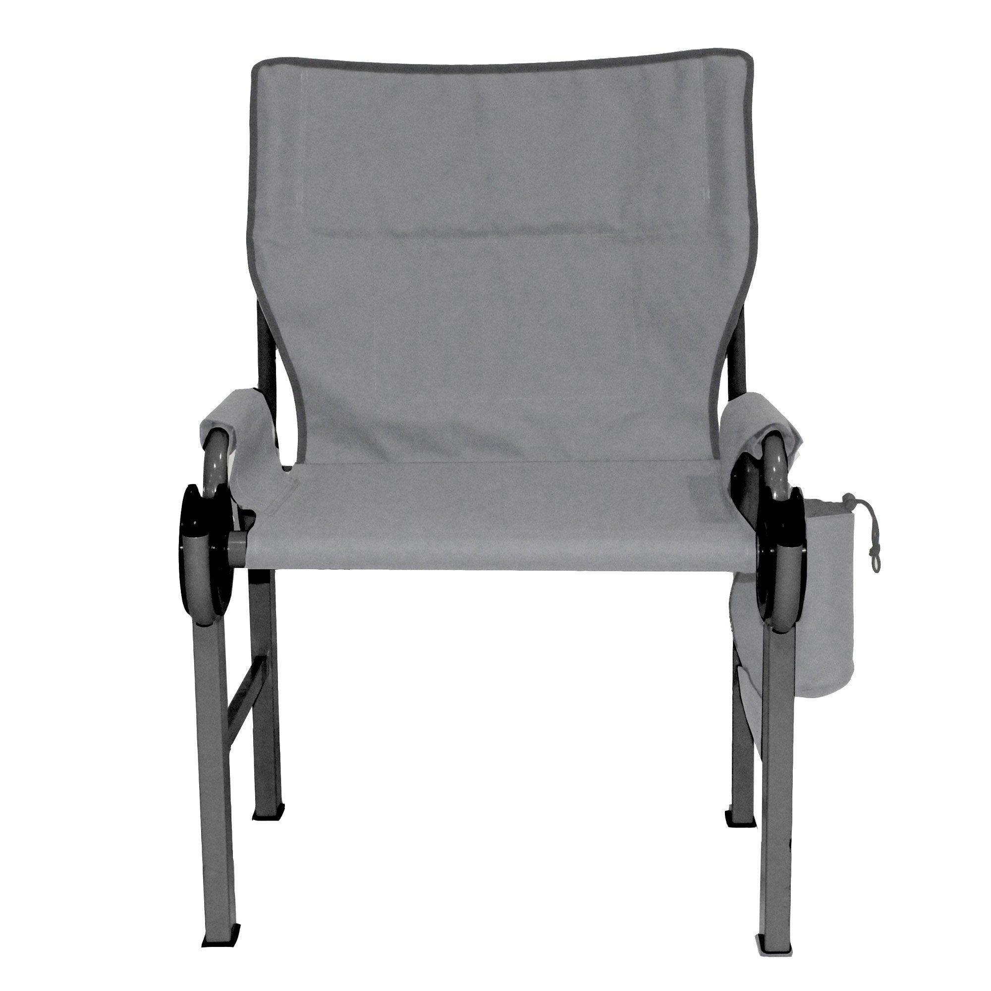 Disc-O-Bed Outfitter Disc-Chair with Compartments for Outdoor Camping, Grey - VMInnovations