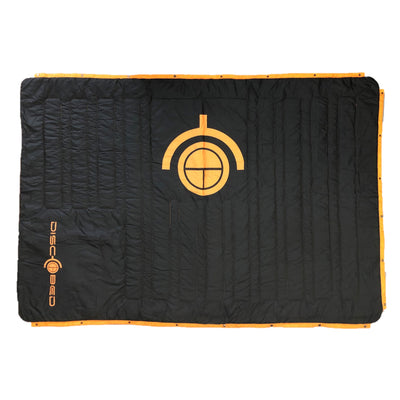 Disc-O-Bed Multifunctional Blanket with Snap Fastener and Fleece Interior, Black - VMInnovations