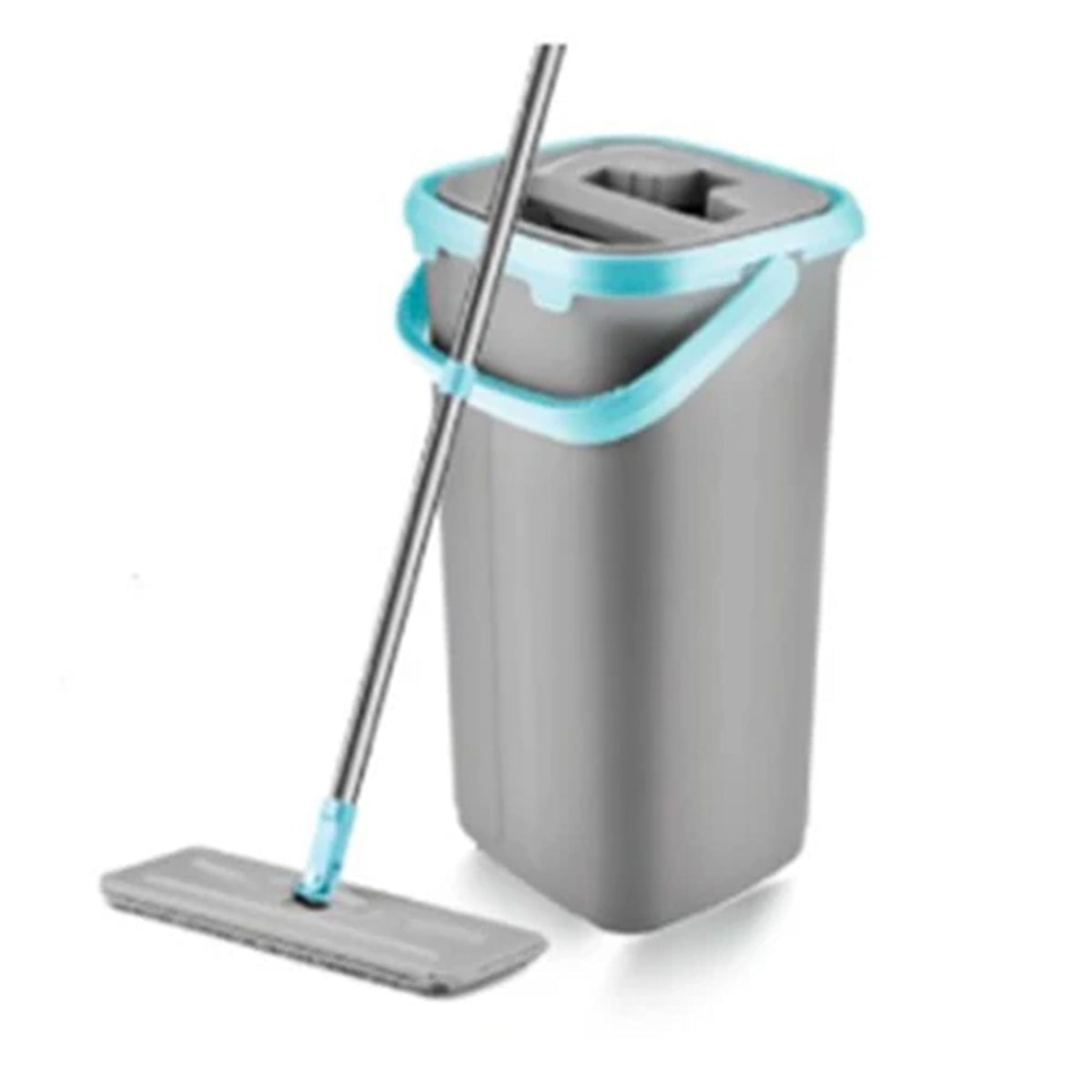 NEAT LIVING Hands Free Mop & Bucket Set with 360 Degree Rotating Head, Gray - VMInnovations