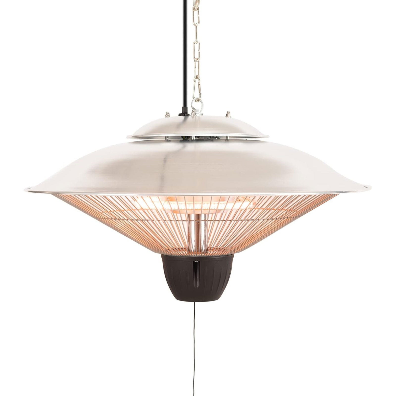Sun-Ray 1500W Hanging Infrared Space Heater, Indoor/Outdoor, Silver (Used) - VMInnovations