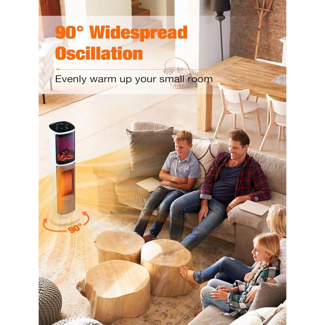 Trustech Tower Space Heater w/Remote, 3 Modes, & Thermostat, White (For Parts)