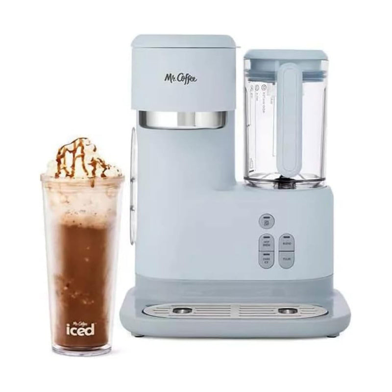 Mr. Coffee 3-in-1 Single Serve Coffee Maker, Iced or Hot, Frappe Blender, Gray