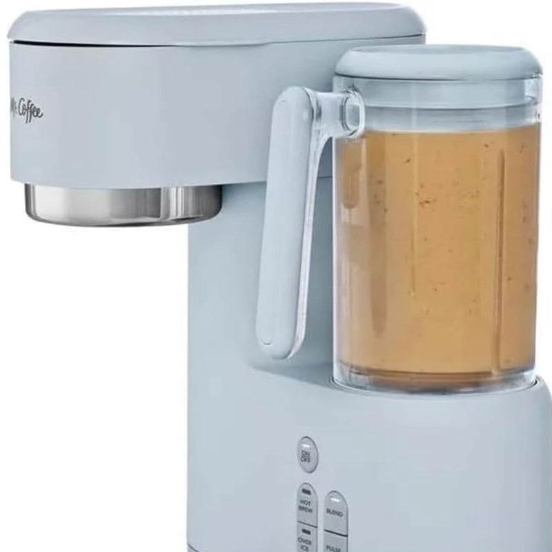 Mr. Coffee 3-in-1 Single Serve Coffee Maker, Iced or Hot, Frappe Blender, Gray