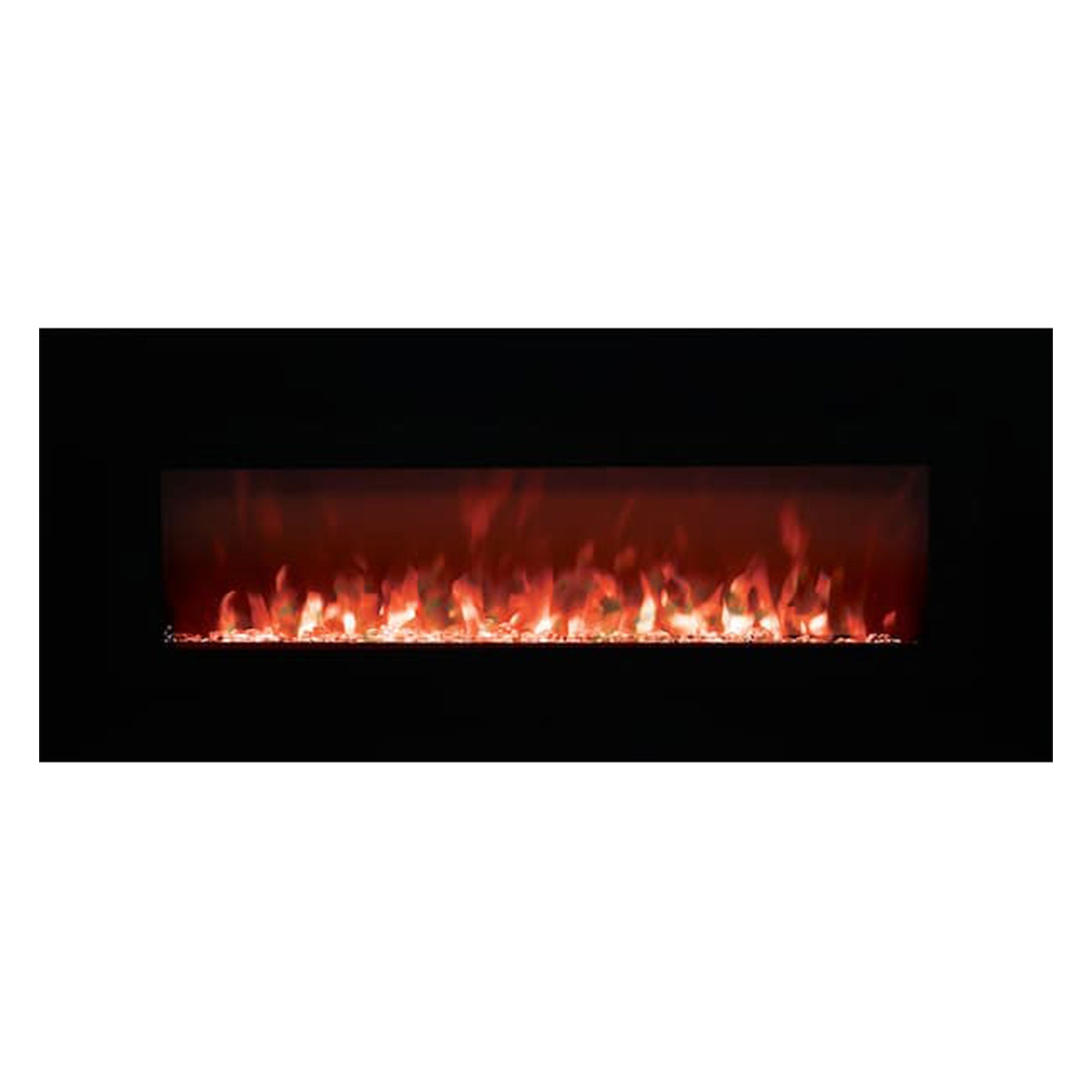 EdenBranch Electric Fireplace, Wall Mount, Adjustable Crystal Flame Effect, 50” - VMInnovations