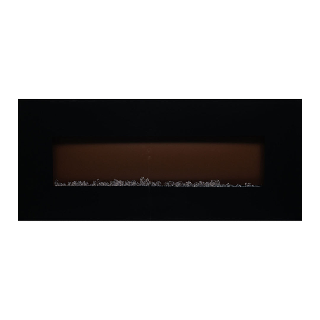 EdenBranch Electric Fireplace, Wall Mount, Adjustable Crystal Flame Effect, 50” - VMInnovations