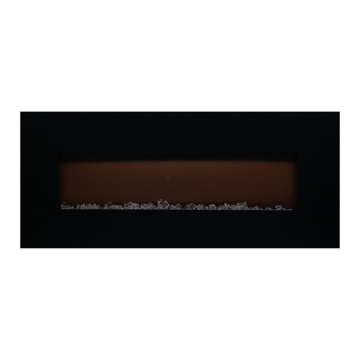 EdenBranch Electric Fireplace, Wall Mount, Adjustable Crystal Flame Effect, 50” - VMInnovations