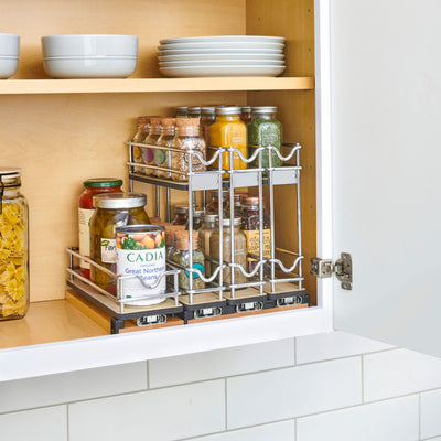 Rev-A-Shelf 9" Pullout Organizer for Cabinets, Single Tier Shelf, 5WU1-5W1-1 - VMInnovations