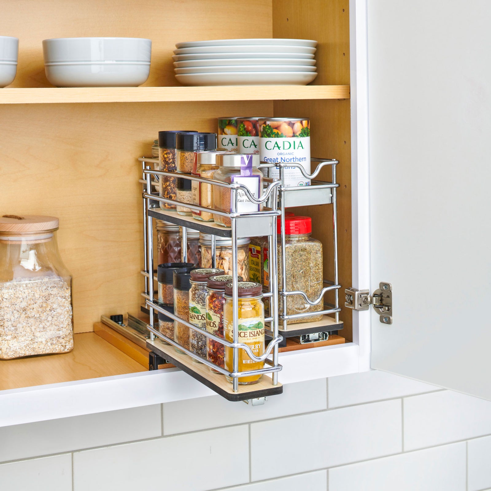 Rev-A-Shelf 9" Pullout Organizer for Cabinets, Single Tier Shelf, 5WU1-5W1-1 - VMInnovations