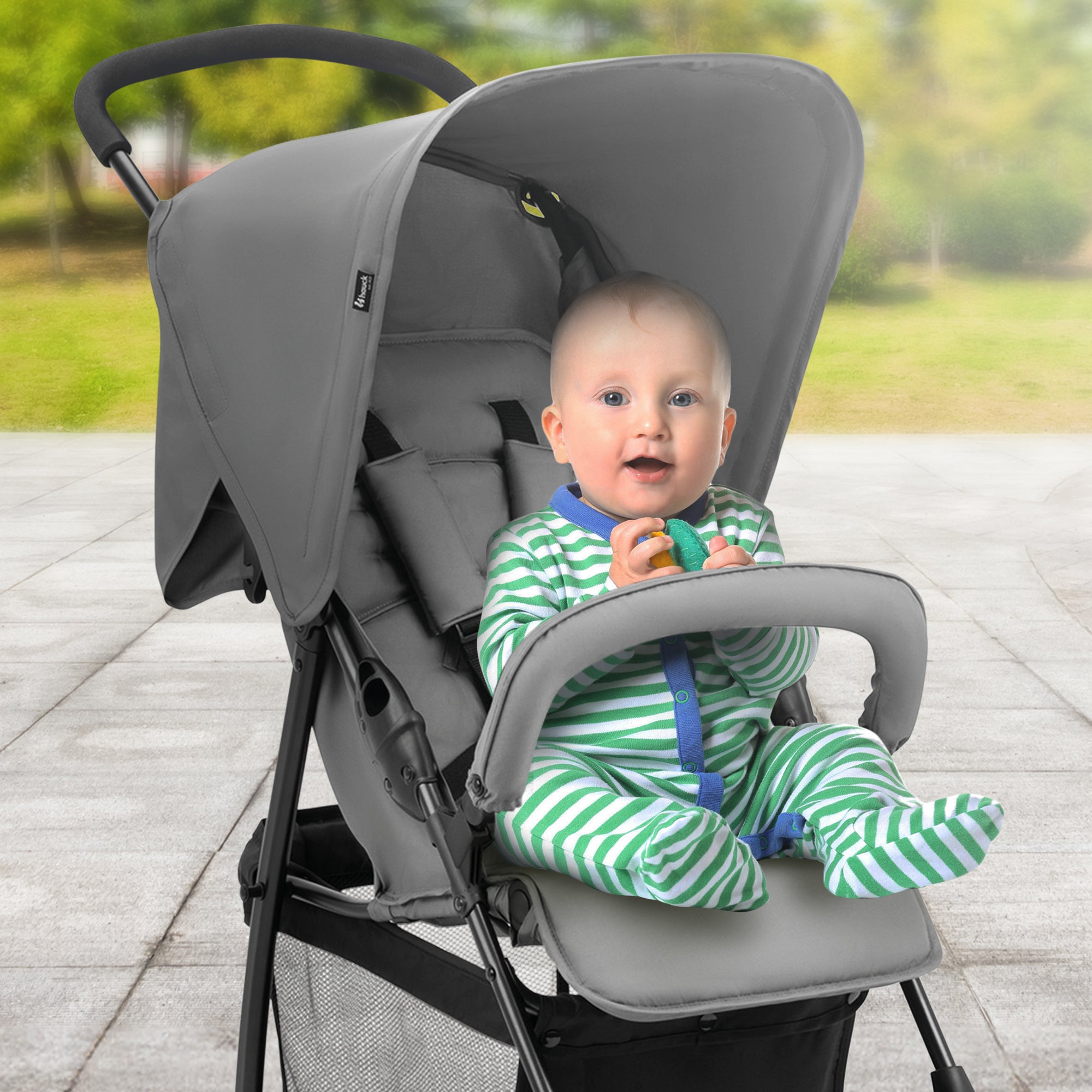 hauck Sport T13 Lightweight Compact and Foldable Stroller, Push Chair, Grey - VMInnovations