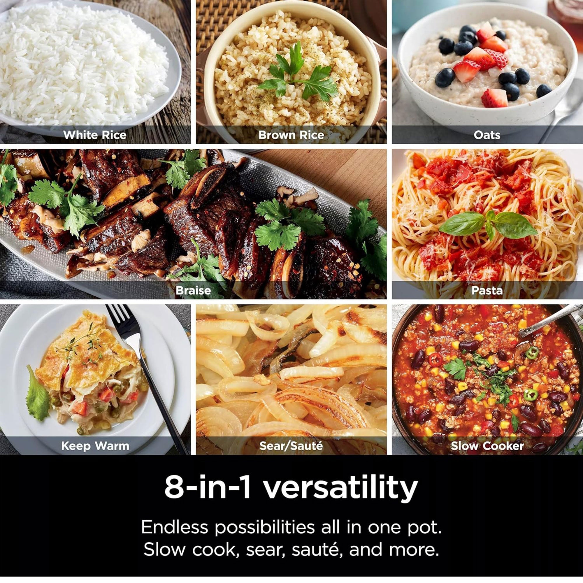 Ninja 8 In 1 Foodi Everyday Possible Cooker Pro, Black, (Used) - VMInnovations