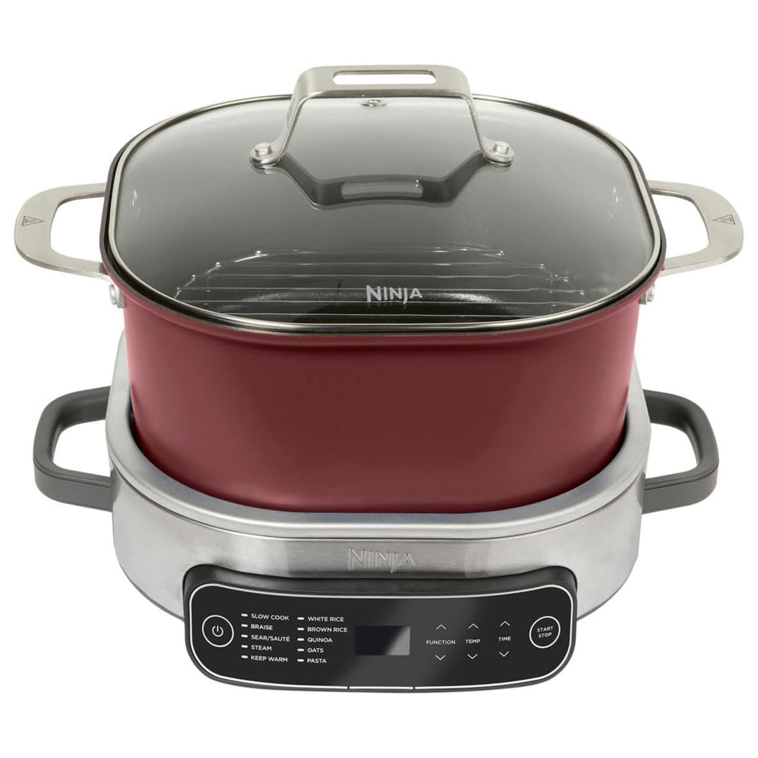 Ninja 8 In 1 Foodi Everyday Possible Cooker Pro, Merlot, Refurbished (For Parts)