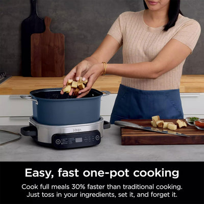 Ninja 8 In 1 Foodi Everyday Cooker Pro, Stone Purple, (Used) - VMInnovations