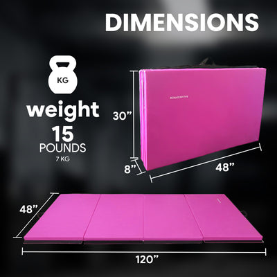 BalanceFrom Fitness All Purpose Mat with 8 Ft Balance Beam Gymnastic Set, Pink - VMInnovations