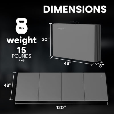 BalanceFrom Fitness All Purpose Mat with 8 Ft Balance Beam Gymnastic Set, Gray - VMInnovations