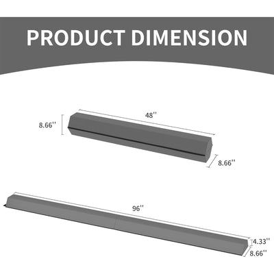 BalanceFrom Fitness All Purpose Mat with 8 Ft Balance Beam Gymnastic Set, Gray - VMInnovations