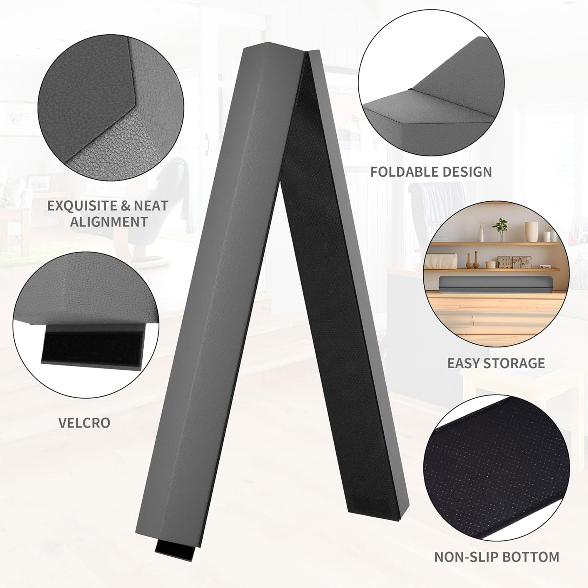 BalanceFrom Fitness All Purpose Mat with 8 Ft Balance Beam Gymnastic Set, Gray - VMInnovations
