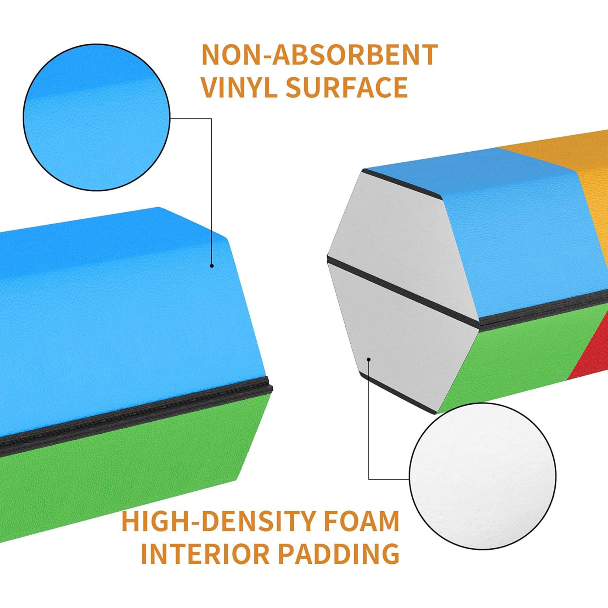 BalanceFrom Fitness All Purpose Mat with 8 Ft Balance Beam Gymnastic Set, Multi - VMInnovations