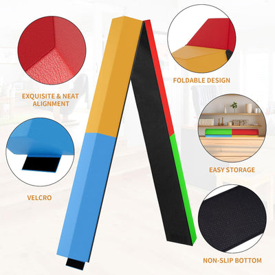 BalanceFrom Fitness All Purpose Mat with 8 Ft Balance Beam Gymnastic Set, Multi - VMInnovations