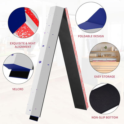 BalanceFrom Fitness All Purpose Mat with Balance Beam Gymnastic Set, Star/Stripe - VMInnovations