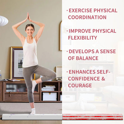 BalanceFrom Fitness All Purpose Mat with Balance Beam Gymnastic Set, Star/Stripe - VMInnovations
