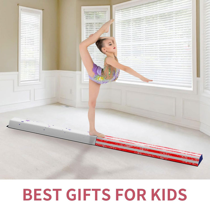 BalanceFrom Fitness All Purpose Mat with Balance Beam Gymnastic Set, Star/Stripe