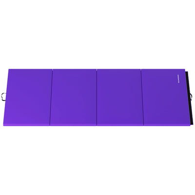 BalanceFrom Fitness All Purpose Mat with 8 Ft Balance Beam Gymnastic Set, Purple