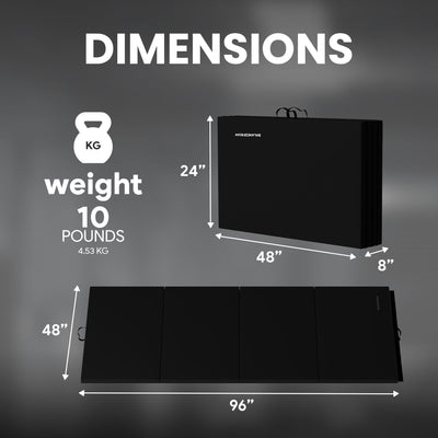 BalanceFrom Fitness All Purpose Mat with 8 Ft Balance Beam Gymnastic Set, Black - VMInnovations