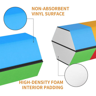 BalanceFrom Fitness All Purpose Mat with 8 Ft Balance Beam Gymnastic Set, Multi - VMInnovations
