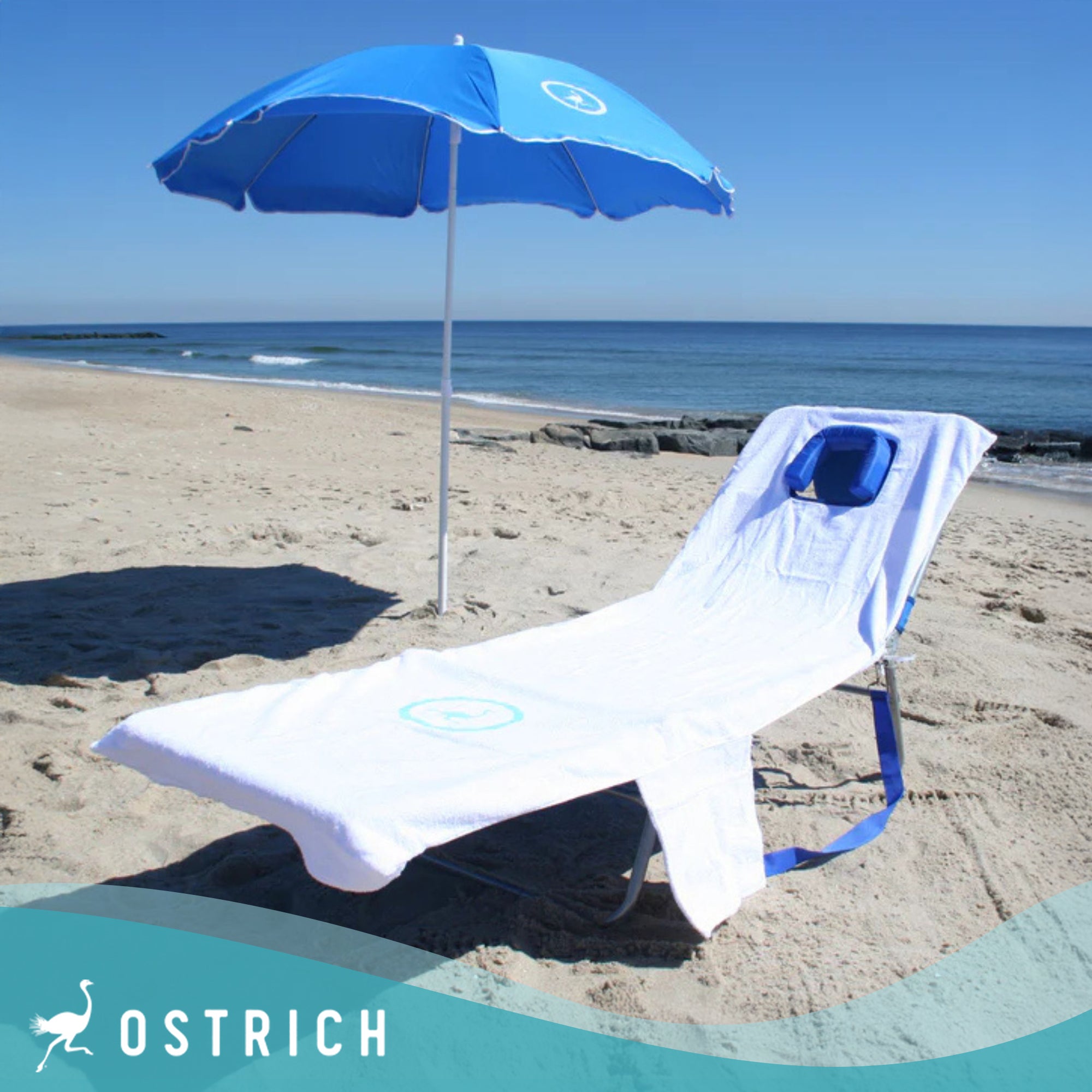 Ostrich Custom Fitted Beach Towel designed for Ostrich 3n1 Beach Chair(Open Box) - VMInnovations
