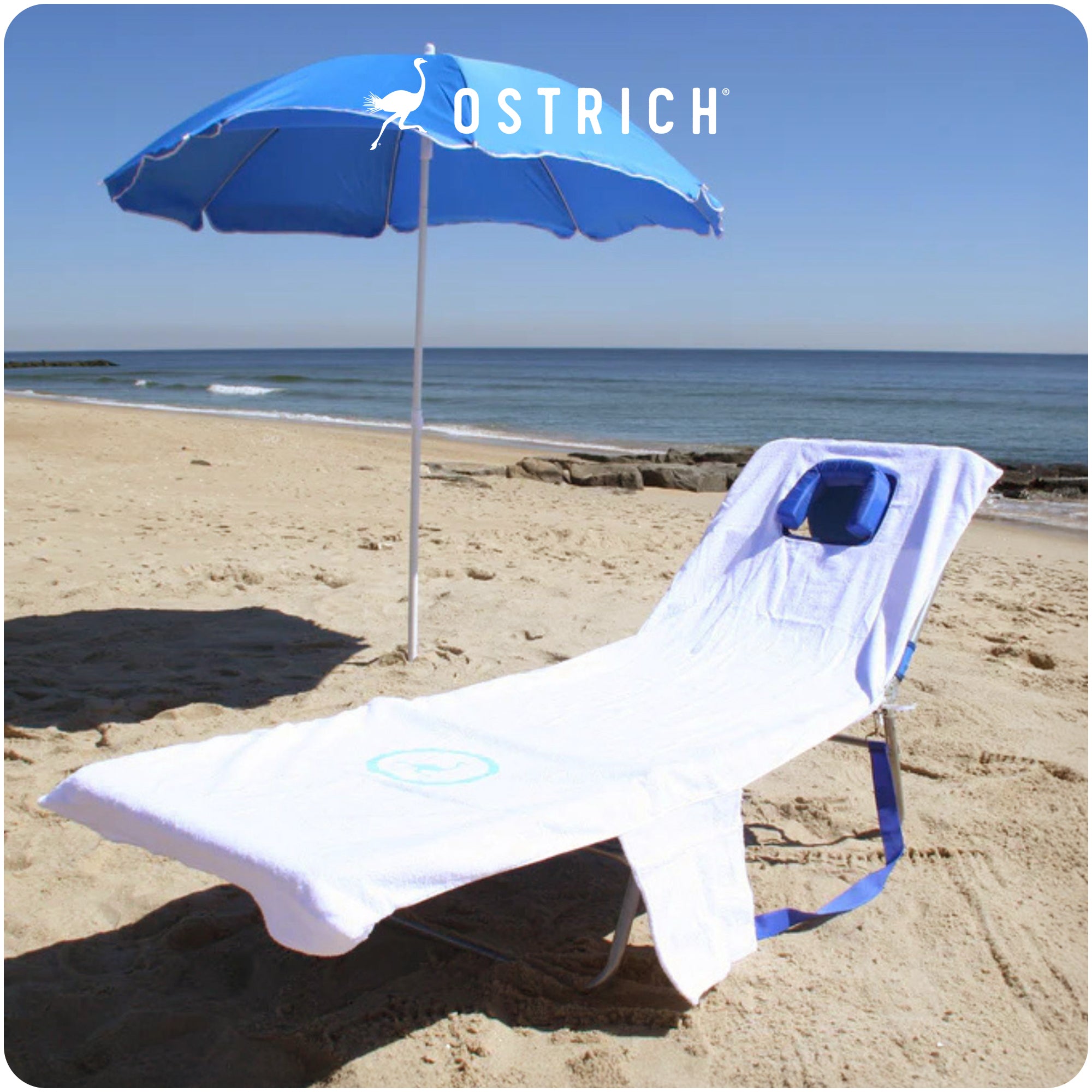 Ostrich Custom Fitted Beach Towel designed for Ostrich 3n1 Beach Chair(Open Box)