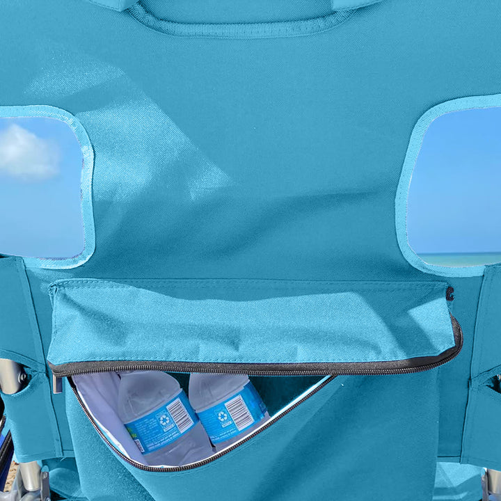 Deltess Ostrich 3 In 1 Portable Chair & Reclining Lounger, Light Blue (Open Box)