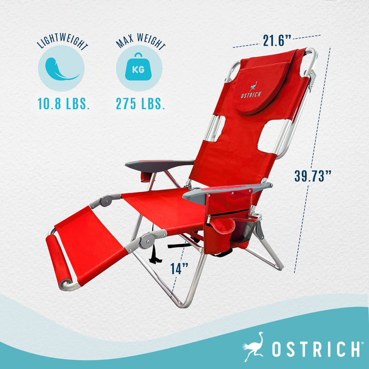 Deltess Ostrich 3 In 1 Portable Chair Cooler Bag & Reclining Lounger(Open Box)