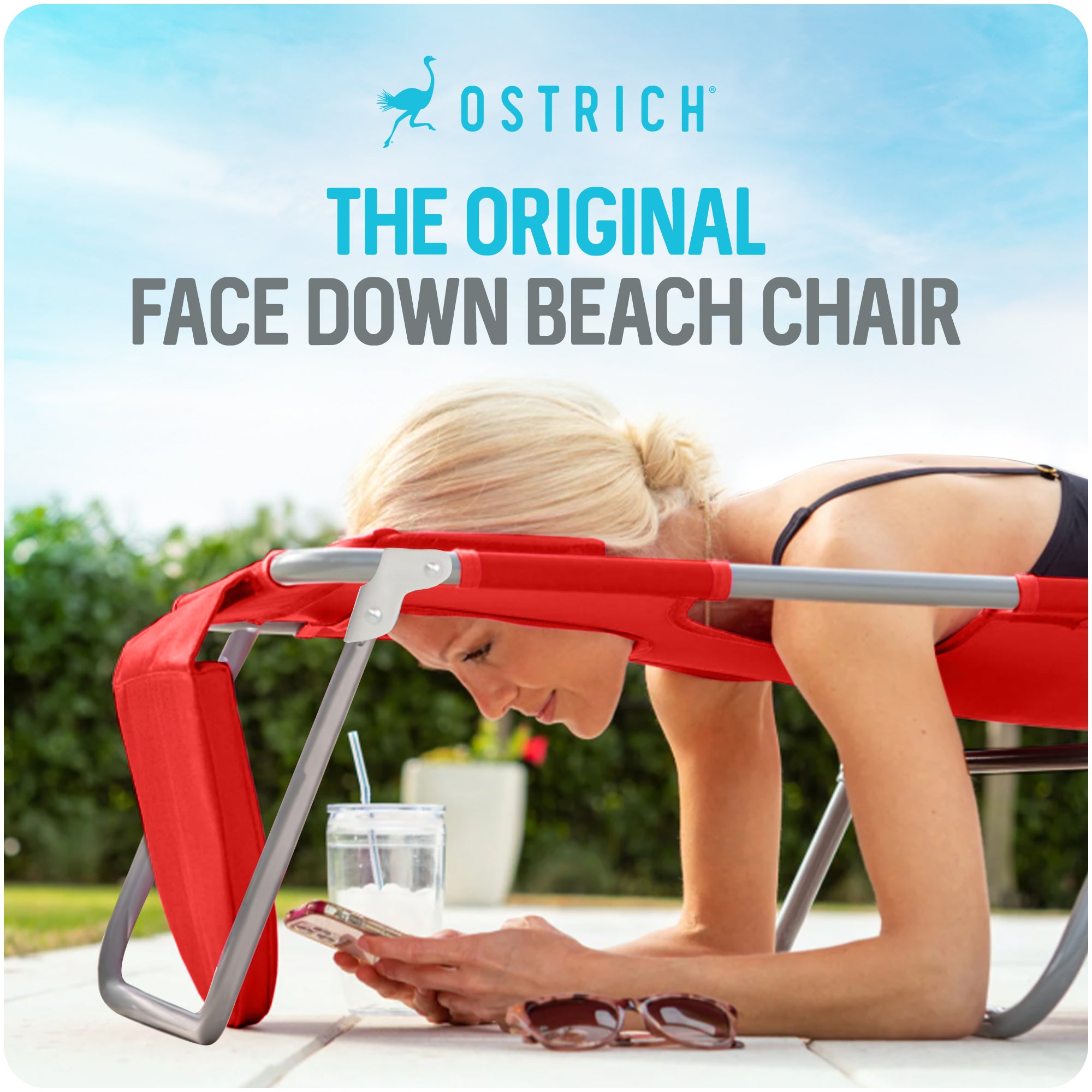 Ostrich The Backpack 3N1 Lounge Chair with Rear Cooler Bag & Custom Fitted Towel