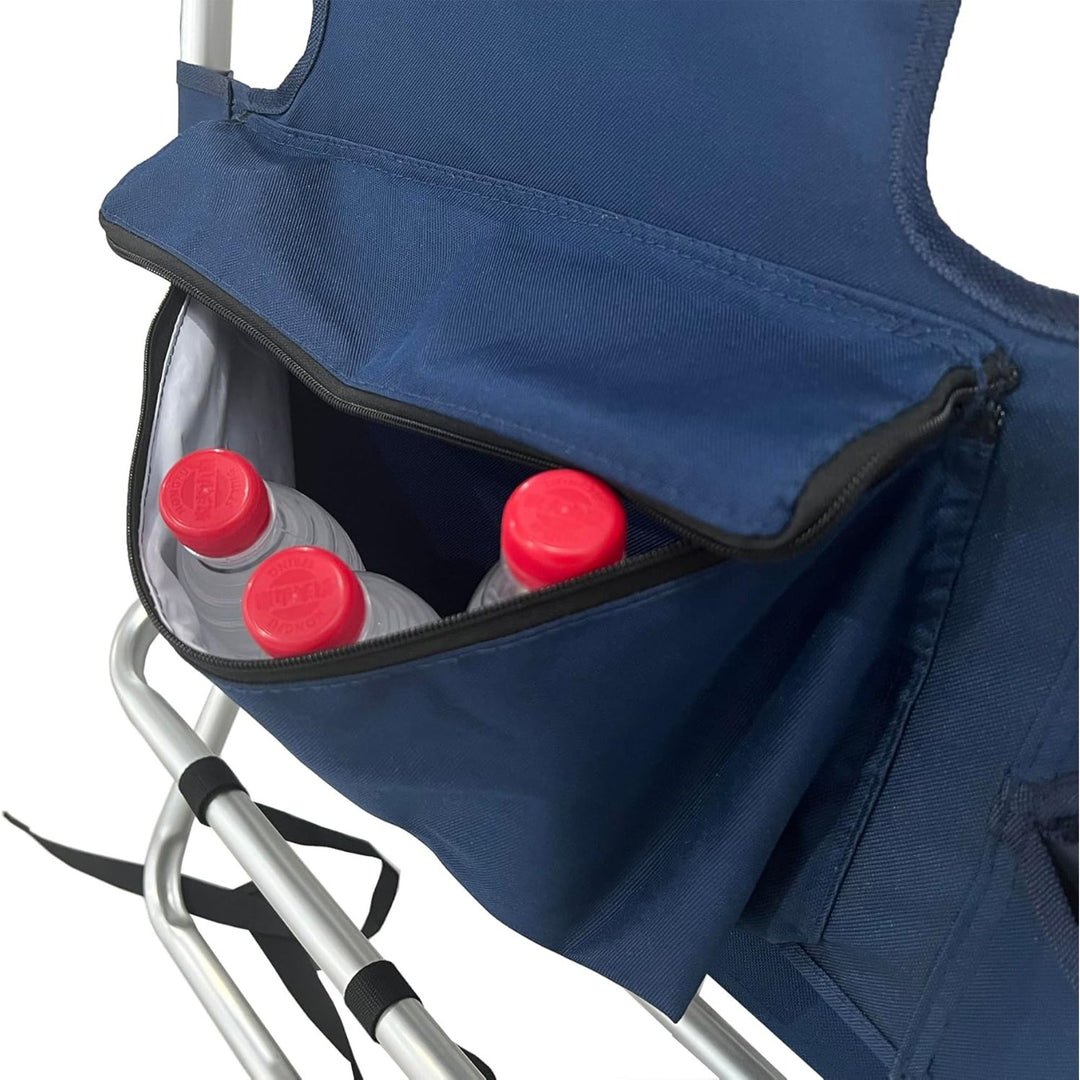 Deltess Ostrich 3 In 1 Portable Reclining Lounger, Navy Blue (Open Box)