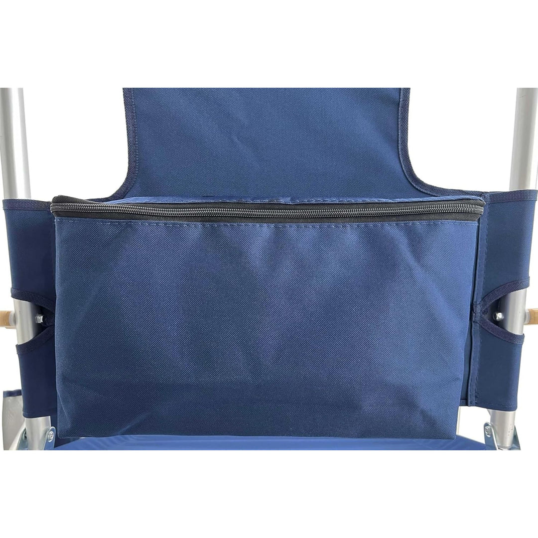 Deltess Ostrich 3 In 1 Portable Chair Cooler Bag & Reclining Lounger, Navy Blue