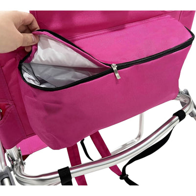Ostrich 3 In 1 Portable Chair Cooler Bag & Reclining Lounger, Pink (Used) - VMInnovations