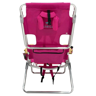 Ostrich 3 In 1 Portable Chair Cooler Bag & Reclining Lounger, Pink (Used) - VMInnovations