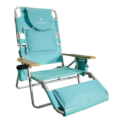Ostrich Deluxe 3N1 Lightweight Outdoor Lawn Chair & On-Your-Back Reclining Chair
