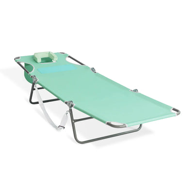 Ostrich Ladies Comfort Lounger, Foldable Beach Camping Pool Tanning Chair (Used)