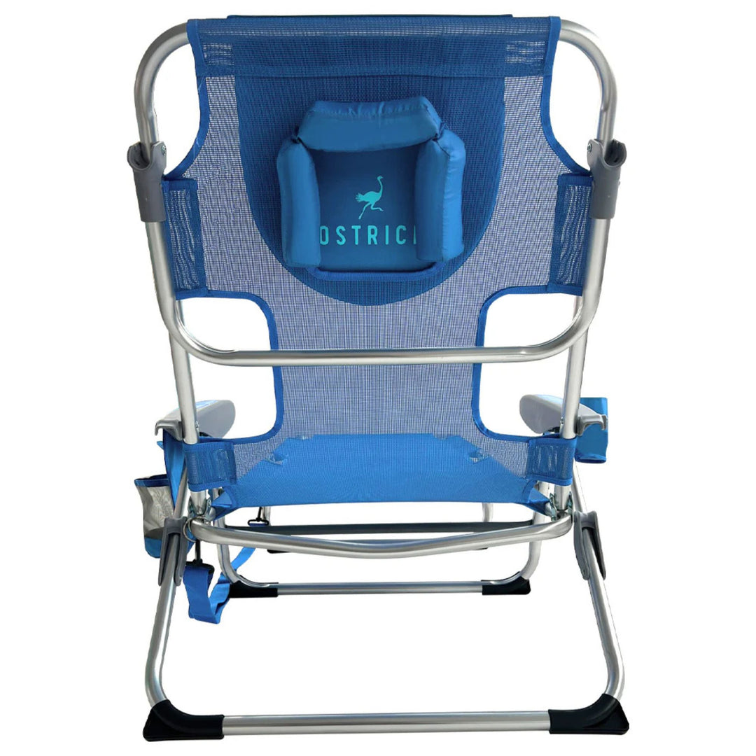 Ostrich Chaise Lounge, Facedown Beach Camping Pool Tanning Chair, Blue(Open Box)