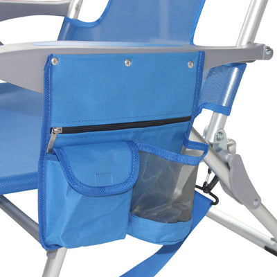 Ostrich Chaise Lounge, Facedown Beach Camping Pool Tanning Chair, Blue(Open Box)
