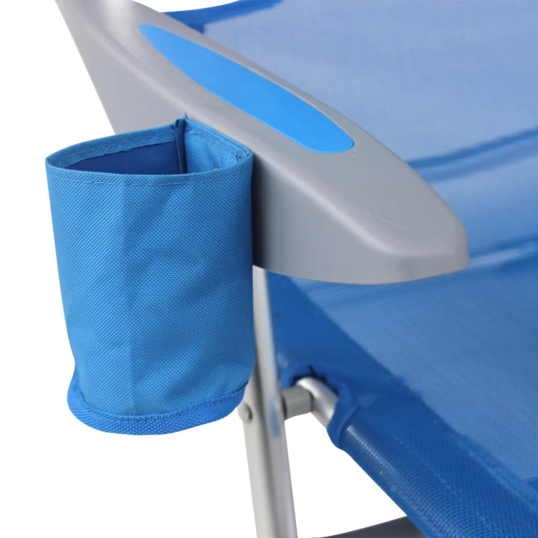 Ostrich Chaise Lounge, Facedown Beach Camping Pool Tanning Chair, Blue(Open Box)