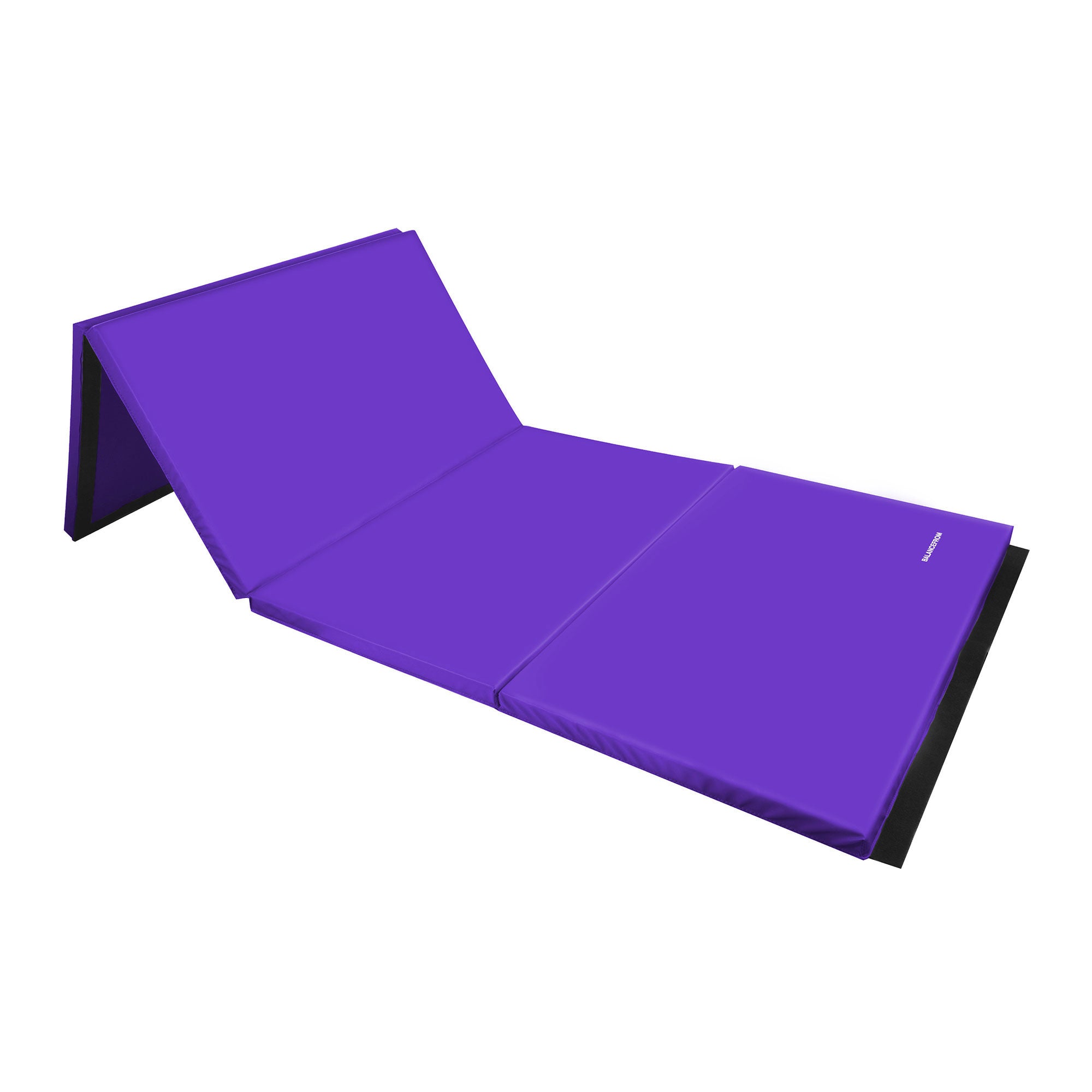BalanceFrom Fitness All Purpose Mat with 8 Ft Balance Beam Gymnastic Set, Purple