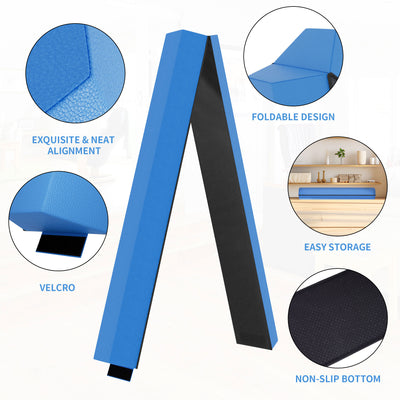 BalanceFrom Fitness All Purpose Mat with 8 Ft Balance Beam Gymnastic Set, Blue - VMInnovations