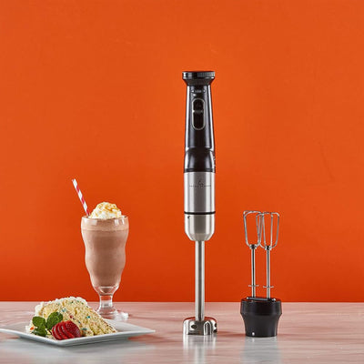 Emeril Lagasse Cordless Immersion Hand Blender with Whisk & Beaters, 120W, Black - VMInnovations