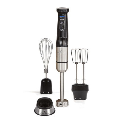 Emeril Lagasse Cordless Immersion Hand Blender with Whisk & Beaters, 120W, Black