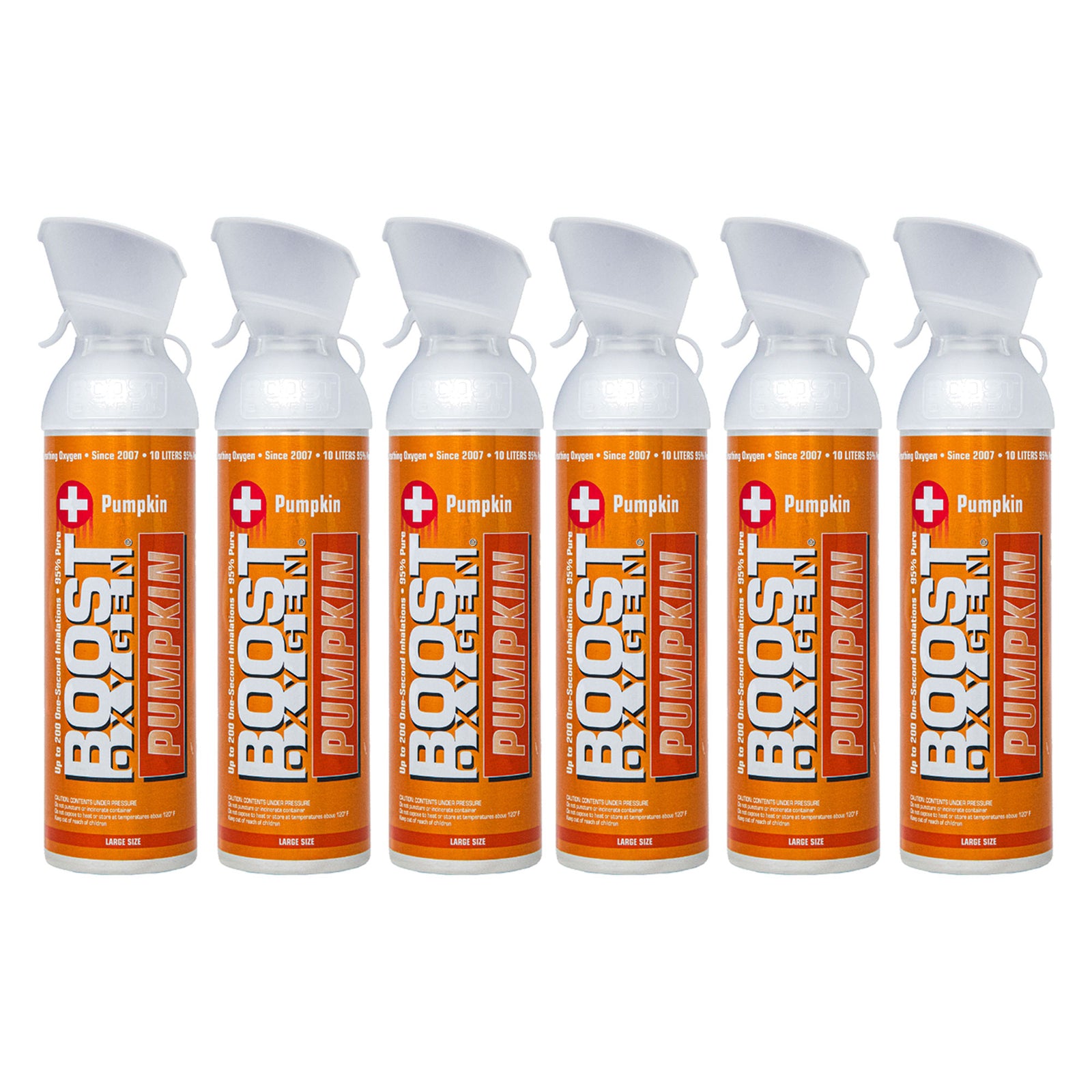Boost Oxygen Large Pumpkin Spice Aroma 10L Canister Respiratory Support, 6 Pack - VMInnovations